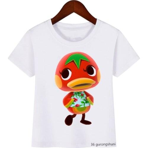 Fashion New Children T-shirt Love To Drink Duck Cartoon Print T Shirt Graphics Children Tops for Boys/girls Summer White Shirt