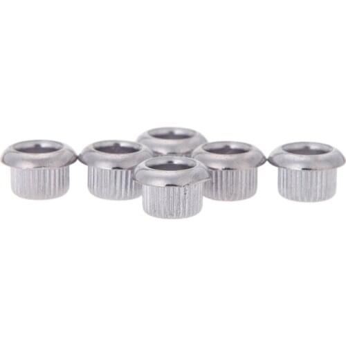 Guitar Tuner Conversion Bushings Adapter Ferrules Nickel Plating for 8mm Peghead Holes Silver