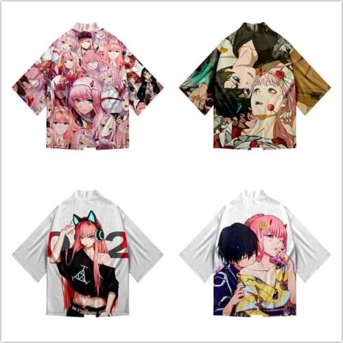 DARLING In The FRANXX Japanese Style Kimono Haori Men Women Cardigan Chinese Dragon Traditional Japanese Clothing Asian Clothes