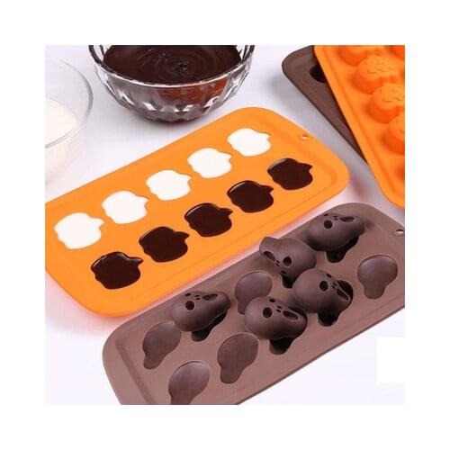 Halloween Skull Wizard Hat Pumpkin Shape Biscuit Chocolate Mold Baking Decorating Tool Wizard Hat Pumpkin Shape DIY Baking Tool
