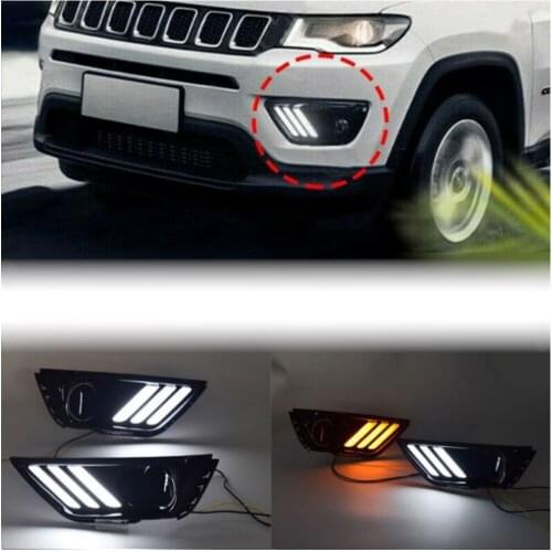 JEEP COMPASS arrow sequential + daylight White LED Orange