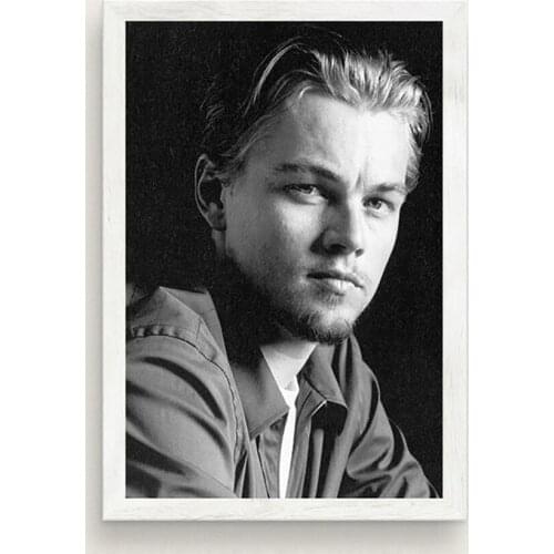 High Definition Leonardo DiCaprio Movie Star Actor Canvas Poster Prints Photo Portrait Pictures Bar Hotel Cafe Wall Art Decor