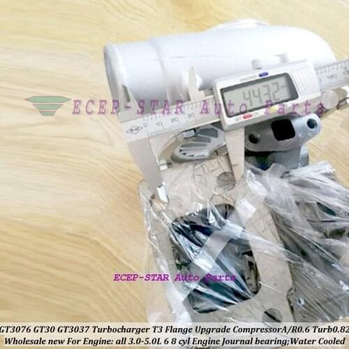 Turbo GT3076 GT30 GT3037 T3 Flange Water Cool Upgrade Journal bearing Compressor a/r 0.6 0.82 3.0L-5.0L 6 8 cyl GTX3076R GT3076R
