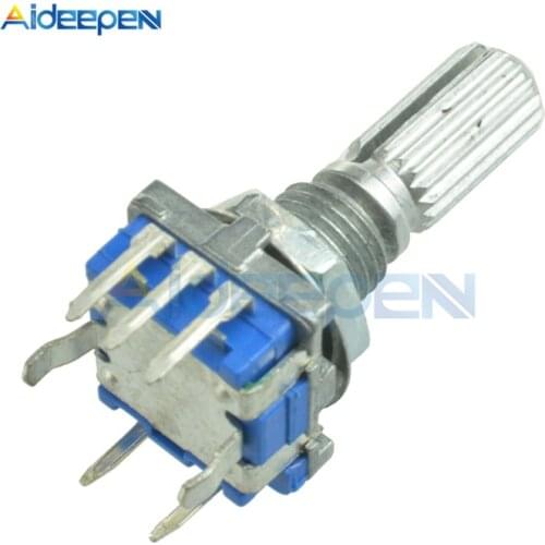 1Pcs EC11 15mm 20mm Rotary Encoder Module Audio Rotating Potentiometer Knob Cap Half shaft For Arduino Sensor Development
