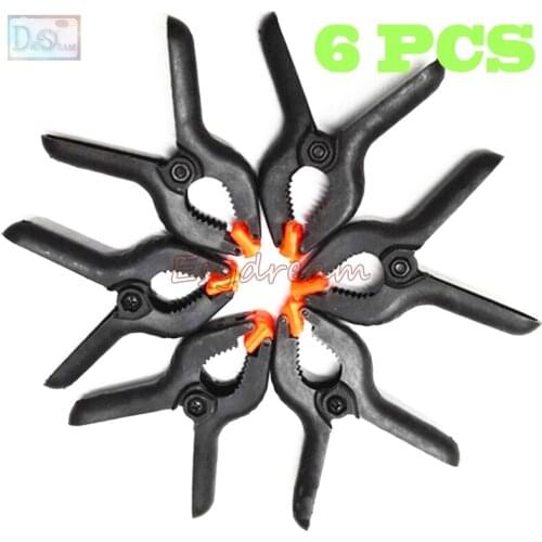 6pcs Heavy Duty Muslin Spring Clamp Clip 4.3"/11cm for Photography Studio Backdrop Background Woodworking