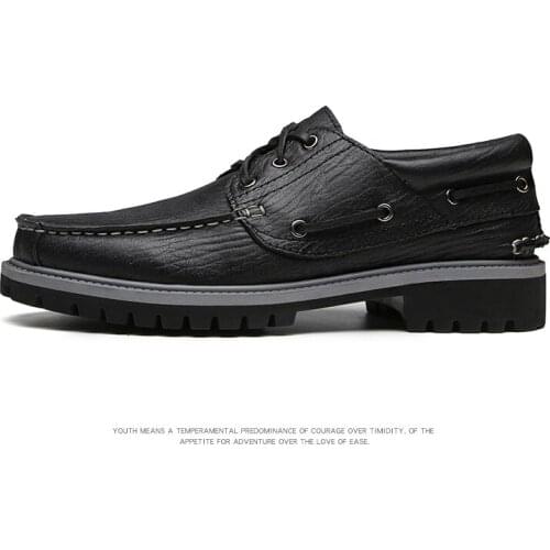 2021 Luxury Lace-Up Casual Men Oxfords British Black Blue Shoes Moccasins Breathable Male Comfortable Formal Dress Footwear