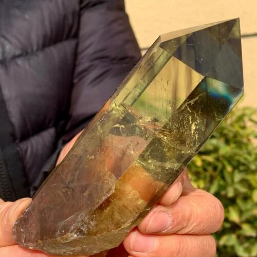 Natural Citrine Smoky Crystal Obelisk Topaz Quartz Pillars Healing Point