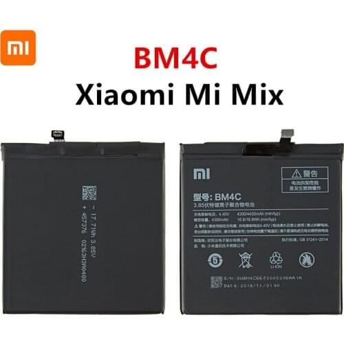 Xiao mi 100% Orginal BM4C 4400mAh Battery For Xiaomi Mi Mix BM4C High Quality Phone Replacement Batteries