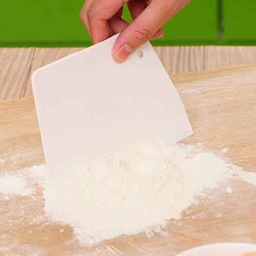 Pastry Cutter Plastic Cake Spatulas Dough Scraper Trapezoid Bread Pizza Fondant Tools Butter Knife Multiduty White Safe Bakeware