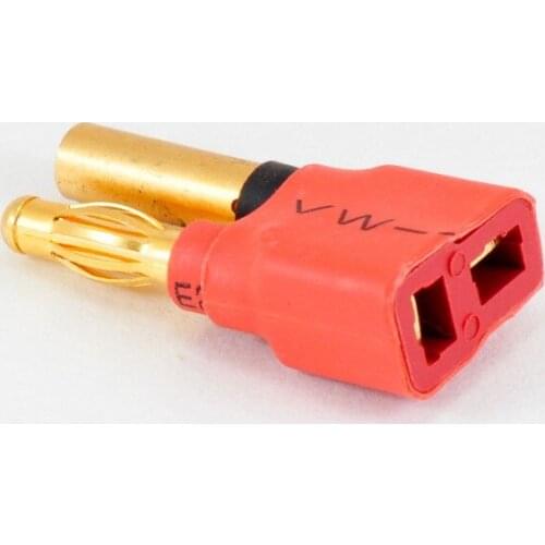 No Wires RC Connector - 4MM Gold Bullet Banana Male to Female T-Plug Adapter (Deans Style) - Turnigy