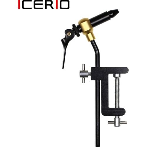 ICERIO Fly Tying Vise Fishing Fly Tools C-clamp Tying Vise with Steel Hardened Jaws