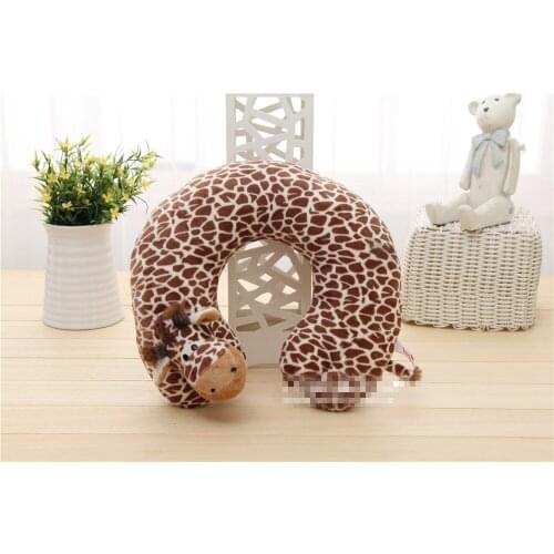 Sika deer giraffe Hippo U Shaped Pillow Neck Support for Car Airplane, Plush Travel Pillow Free Shipping