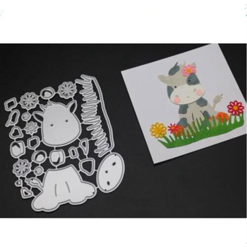 YINISE Metal Cutting Dies For Scrapbooking Stencils Cow DIY Paper Album Cards Making Embossing Folders Die Cuts CUT Cutter Mold