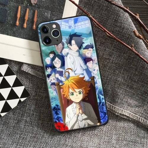 Ray Emma Norman The Promised Neverland Soft Tpu Glass Phone Case for IPhone SE 6s 7 8 Plus X Xr Xs 11 12 Mini Pro Max Samsung