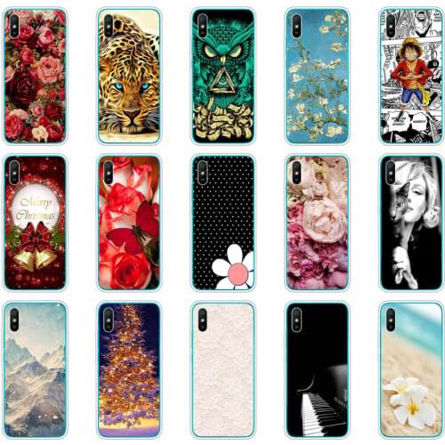 For xiaomi redmi 9A Case Silicon Back Cover Phone Case For redmi 9A Soft Case 6.53 inch funds bumper coque Flower