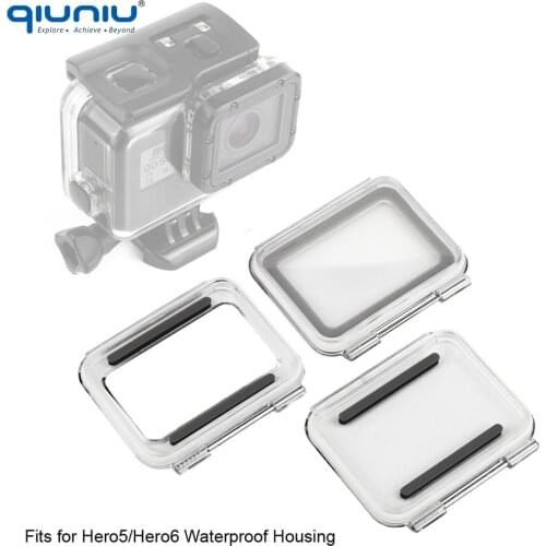 QIUNIU 3 IN 1 Back Door Kit Clear Standard Waterproof Skeleton Touch Backdoor for GoPro Hero 5 6 7 Black Super Suit Housing Case