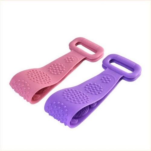 Skin Clean Shower Brushes Silicone Brushes Bath Towels Rubbing Back Mud Peeling Body Massage Shower Extended Scrubber