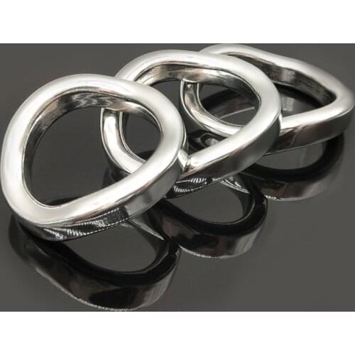 FRRK Metal Penis Rings Curve Cock Harness Male Chastity Bondage Belt Delay Ejaculation Device Steel Adults Sex Toys for Men