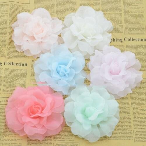 Artificial flowers Han yarn hibiscus flowers good simulation flower rose flowers diy handmade shoes swimwear wedding decorative