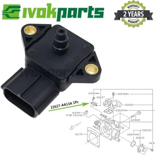 Manifold Absolute Pressure Sensor Map For 04-06 Subaru Impreza Wrx Sti Legacy Forester Baja Outback 2.5L 22627AA210 079800-7040