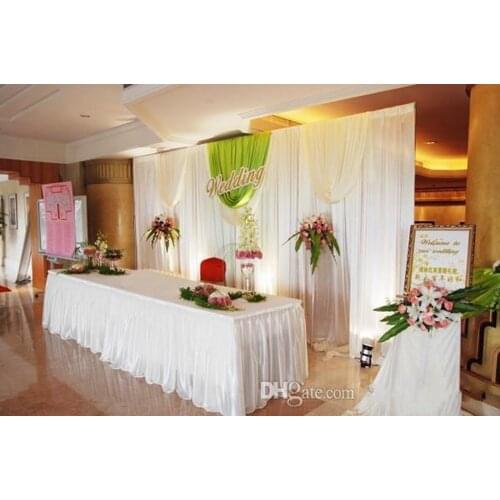 Colorful ice silk table skirts cloth runner table runners decoration wedding pew table covers hotel event long runner decoration