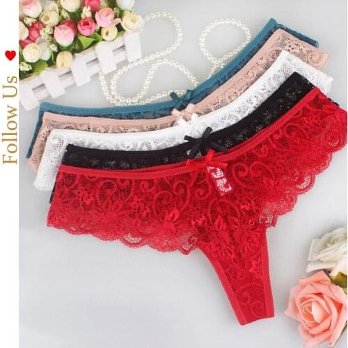 Lace Underwear Womens European and American Sexy T-Shaped Panties Low Waist Seamless T-Back