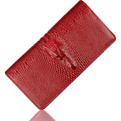 Fashion women purse wallet Alligators patent Leather ladies long section clutch card holders wallets female brand free shipping