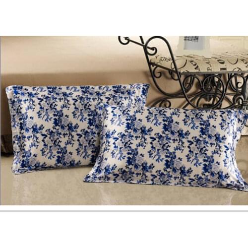 New free shipping 100% pure silk oxford pillowcase floral printed pillow cover envelope back print stain fabric ls1103-1