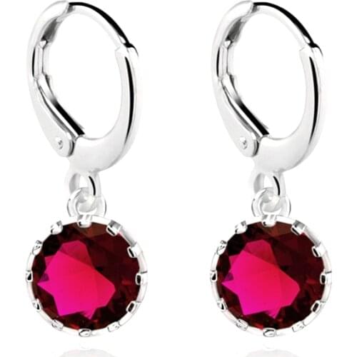 Classic Round Design Hoop Earrings for Women AAA Zircon Earings Girlfriend Gifts White Gold Fashion Jewelry 2021 серьги висячие