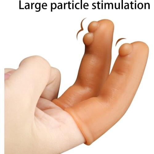 Silicone Finger Sleeve G-spot Clitoris Stimulator Vagina Massager Flirting Female Masturbator Sex Toys for Women Adult Products