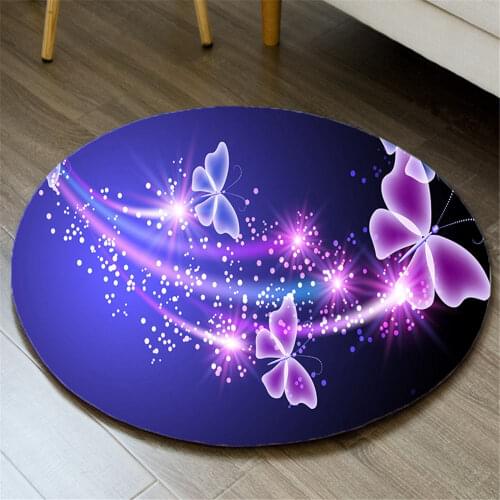 Nordic Bedroom Floor Mat Door Mat 3D Butterfly Music Note Floor Mat Flannel Carpet Non-slip Door Mat Chair