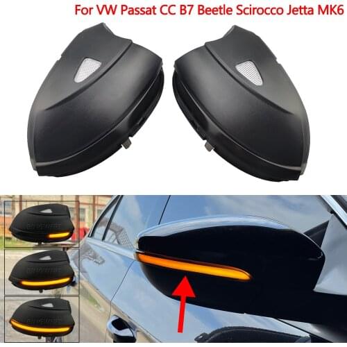 For VW Passat B7 CC Scirocco Jetta MK6 EOS LED Side Wing Rearview Mirror Indicator Blinker Repeater Dynamic Turn Signal Light