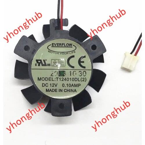 Everflow T124010DL Server Fan DC 12V 0.10A 36x36x9mm 2-wire
