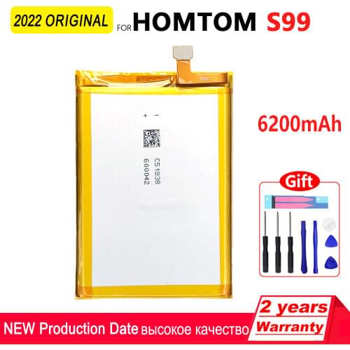 100% Original 6200mAh S99 Phone Battery For HOMTOM S99 High quality Batteries With Tools+Tracking Number