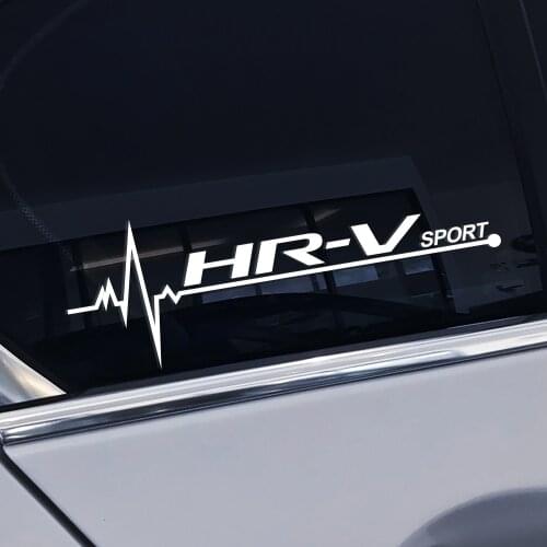 2PCS Sport Car Window Trim Vinyl Stickers For Honda HRV HR-V Car Side Window Sticker Reflective Decal Auto Decor Car Accessories