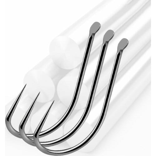 30PCS Small Fishing Hooks Fishhook for Stream Fishing No Barb Hardened Bait Holders Angling Tackles Fishing Gear Accessories