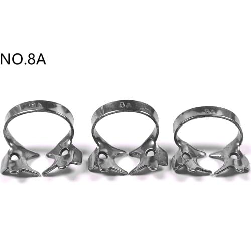 #8A Dental Rubber Dam Sheets Clamp Clip Clamps Stainless Steel Small Erupted Molar Teeth