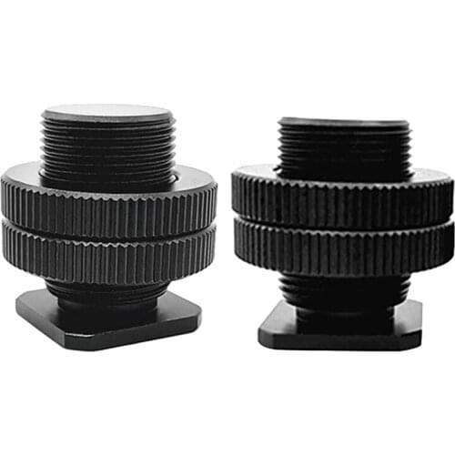 Camera Accessories Hot Shoe Adapter Female 5/8 Inch Male Threaded Stud Tripod Screw Up Down Lock Tripod Screw