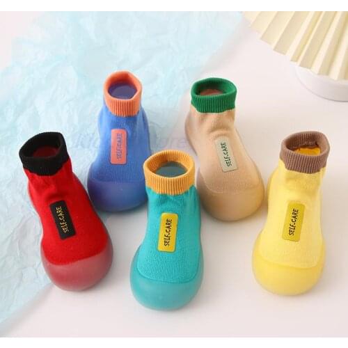 Baby Newest Non-slip Cartoon Knit Thickening Shoes Sock Floor Shoes for Newborn Infant Foot Socks Unisex First Walkers Slippers