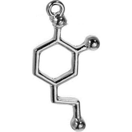 DoreenBeads 10PCs Zinc Based Alloy Charm Pendants Creative Dopamine Silver Color Handmade Pendants DIY Jewelry Making 25x12mm