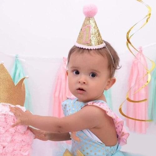 Baby 1st Birthday Hat Mini Party Hat Children First Boys Hat Birthday Birthday Party Girls Hat Newborn Nautical Felt W7A1