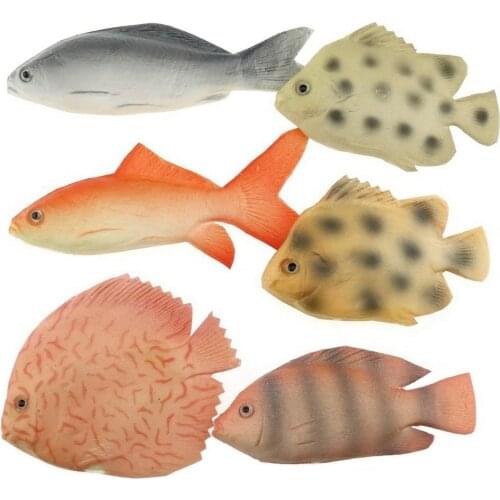 Gresorth 3 PCS Sea Creatures Fake Shark Chinese Sturgeon Fish Toy Model Photography Prop