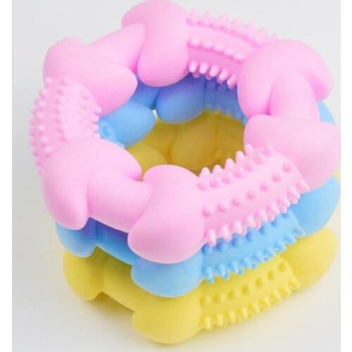 Puppy Teething Toys Dog Chew Toys Set with Cotton Rope for Puppies And Small Dogs Durable Rubber Interactive Dog Toy Chewing Toy