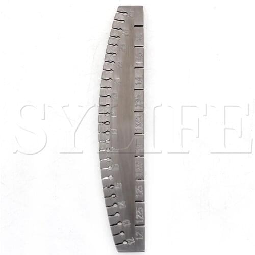 Stainless Steel Wire Gauge Measurer for Piano Numbers 12-25 Ruler Type