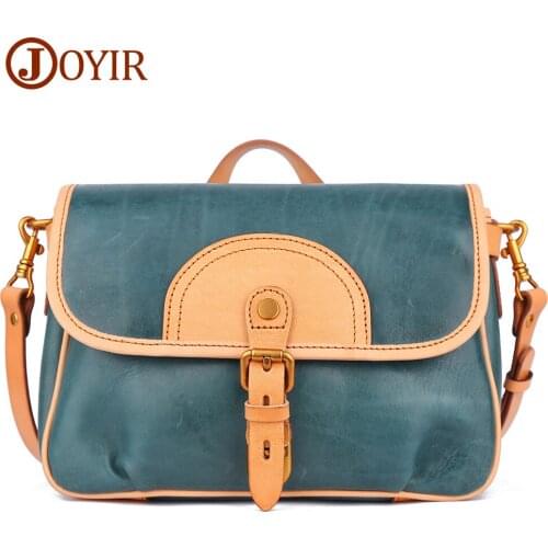 JOYIR Genuine Leather Crossbody Handbag for Women Fashion Patchwork Shoulder Bag Luxury Designer Purses and Handbags