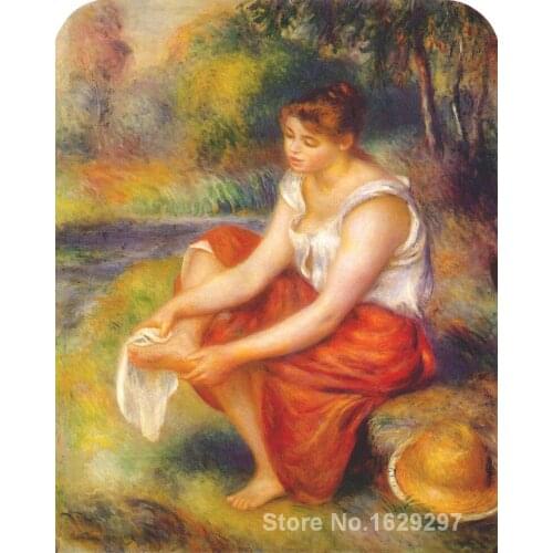 Oil paintings of Pierre Auguste Renoir Girl wiping her feet Hand-painted High quality