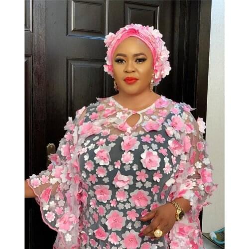 2 Pieces Set African Dresses For Women Super Size Muslim Long Dress African Clothes Embroidered Africa Clothing Without Hijabs