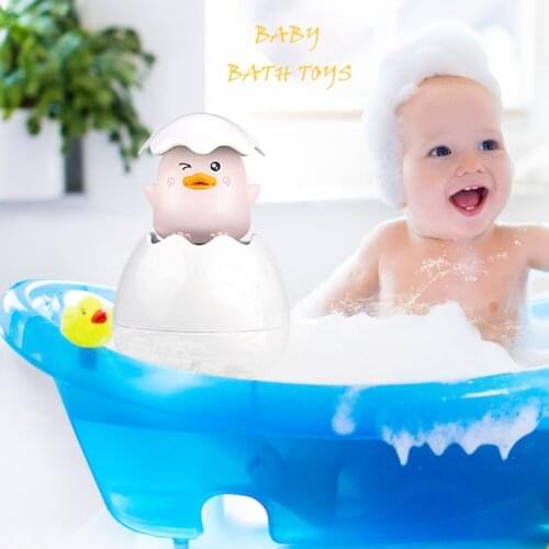 Cartoon Duck Dinosaur Egg Clockwork Sprinkling Toddler Bathroom Shower Water Toy Kids Pool Swimming Bathtub Bath Toys