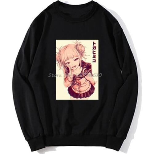 Men Hoodie Himiko Toga BNHA Japanese Text Hoodies Men Spring Autumn Sweater Streetwear Harajuku
