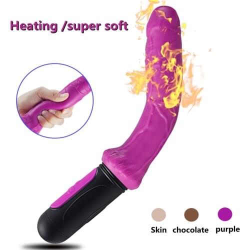 Heating Realistic Dildo Vibrator for Woman G-Spot Massage Female Masturbation Sex ToysFor Adult Thick Dildo Vibrator Swing Penis